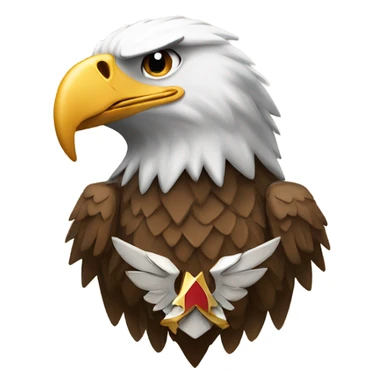 Eagle with an arrowhead in its mouth sticker