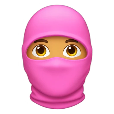 pink balaclava sticker