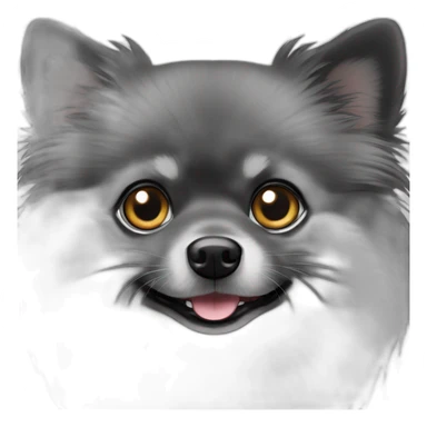 Black and gray Pomeranian with heterochromia sticker