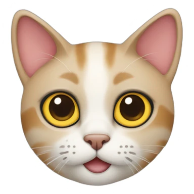 cat with calao colors sticker