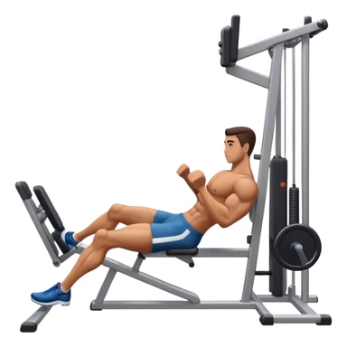 Man Using Seated Machine Leg Extension sticker