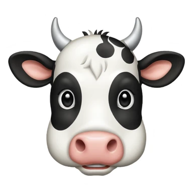 Generate an emoji of a cow sticker