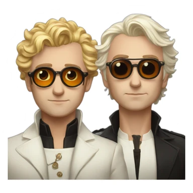 Crowley and aziraphale ( good omens ) sticker