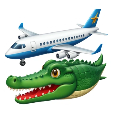 Cocodrilo y un avión  sticker