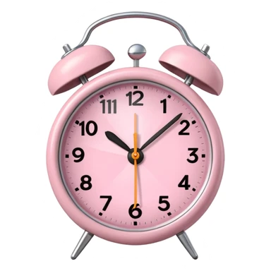 Please make me an alarm clock digital that will show six o'clock in the morning and make it in the style of ios 18.1 and aesthetic and the color is light pink  sticker