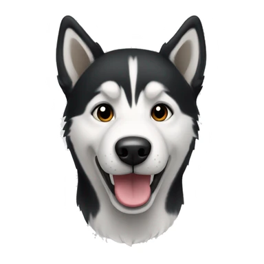 Short haired black and white husky sticker