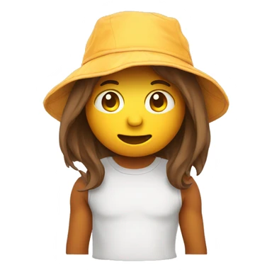 sun wearing a bucket hat sticker