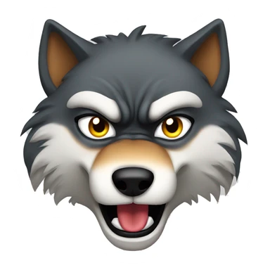 Angry wolf sticker