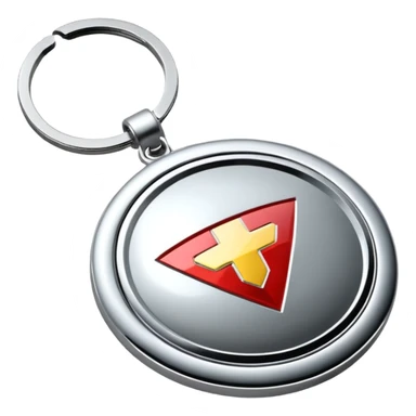 Car logo key chain – shiny metal car brand emblem.
 sticker