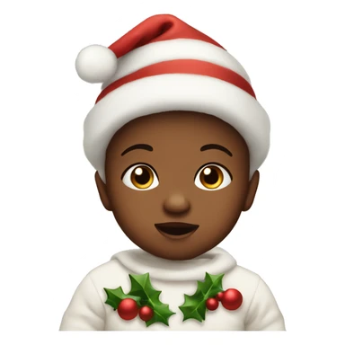 Cute baby at Christmas sticker