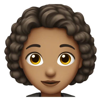 Girl with dark brown hair and hazel eyes  sticker