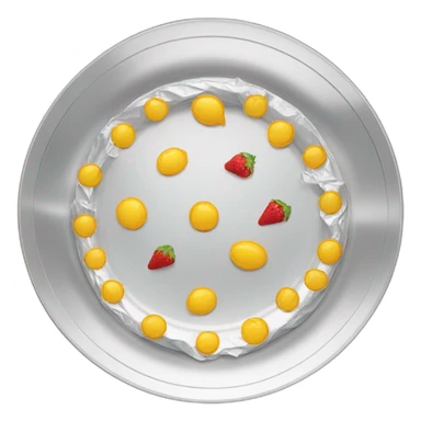 food plate with plastic foil over it sticker