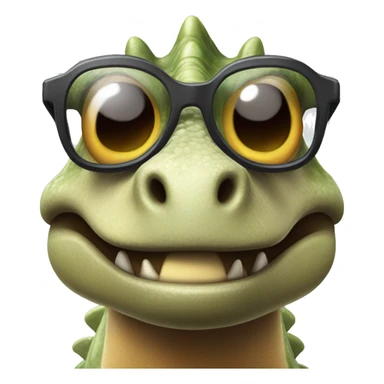 Dinosaurio con gafas  sticker