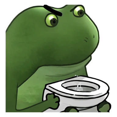 Pooping on a toilet  sticker