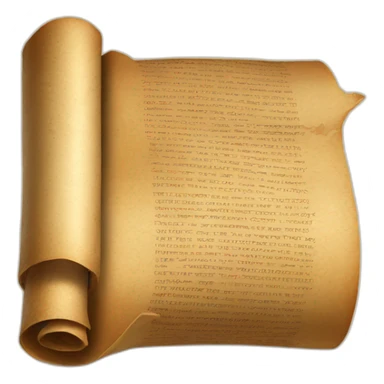 unrolled ancient scroll sticker