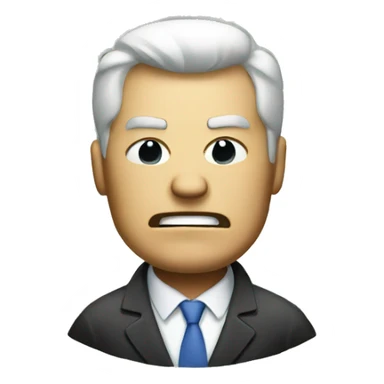 Angry large business man with money sticker