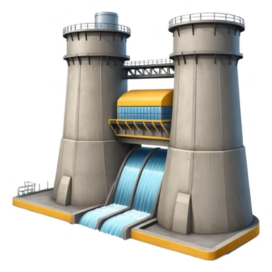 hydroelectric power station sticker
