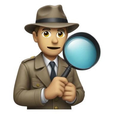 detective with magnifying glass in his hand sticker