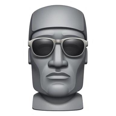 moai with sunglasses on sticker