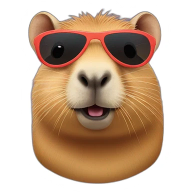 Capybara with sunglasses  sticker