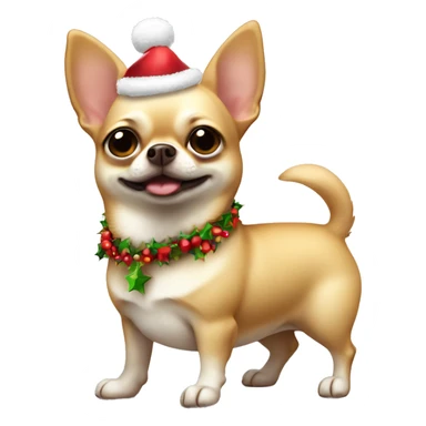 Christmas fat chihuahua  sticker