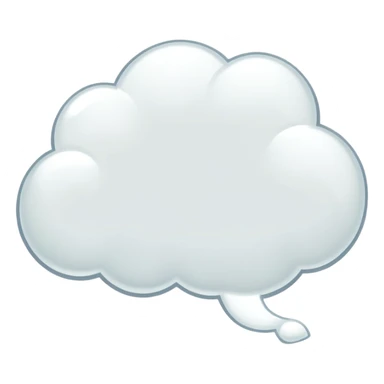 comic-style thought bubble with soft edges, no text sticker