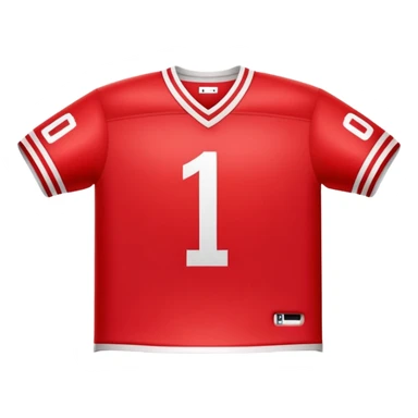 Red jersey number 1 in White  sticker