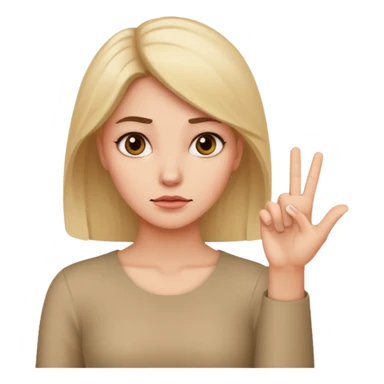 I want the woman to look like she is rejecting something. She is holding her hand up like "nope" and looking unimpressed and sassy sticker