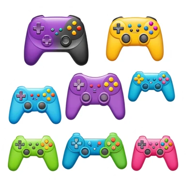 Gamer icons: controllers, “Level Up!” stickers sticker