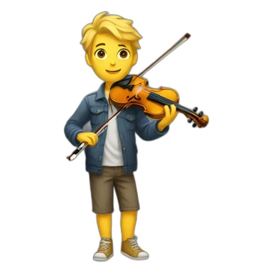 boy-standing-in-a-yellow-sea-while-holding-violin sticker