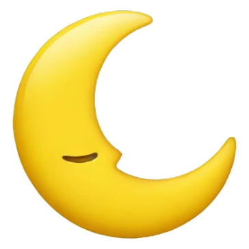 yellow half moon emoji sticker