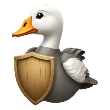 goose with shield  sticker