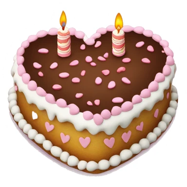 Heart shaped birthday cake sticker