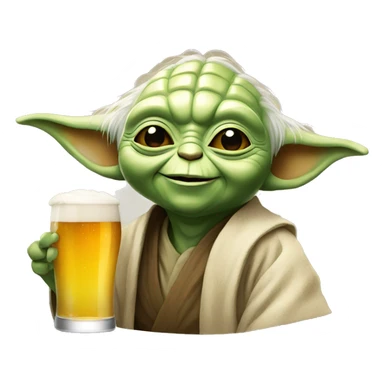 happy Yoda beer sticker