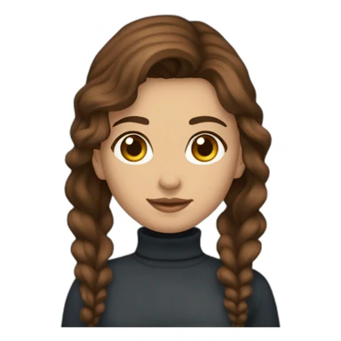 viana toorajmehr with brown hair sticker