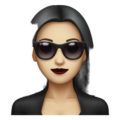 Female vampire with dark sunglasses sticker