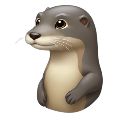 Loutre qui pète des arc en ciel sticker