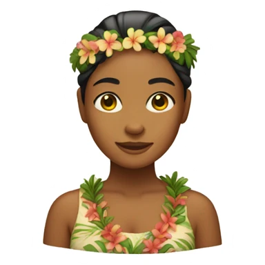 Hawaiian woman  sticker