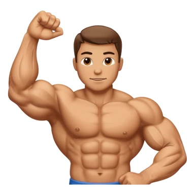 muscular arm flexing sticker