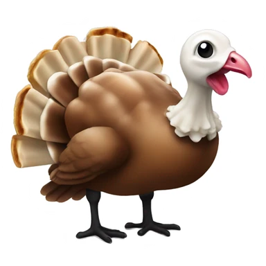 Turkey with black toast and oyster sticker