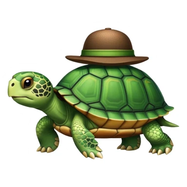 Tartaruga com chapéu sticker