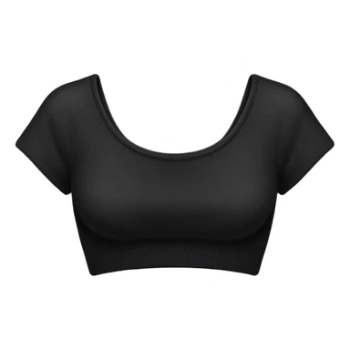 super realistic isolated black cashmere crop top sticker
