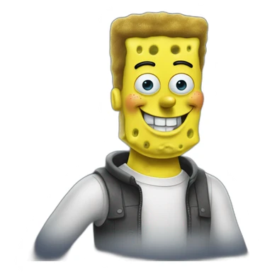 SpongeBob as Elon musk  sticker