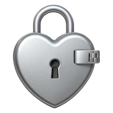 heart shaped lock sticker
