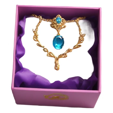 beautiful necklace in a box sticker