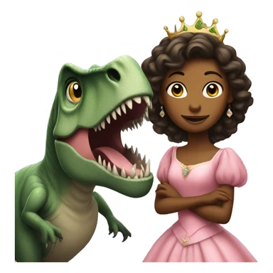 Princess with a T-Rex sticker