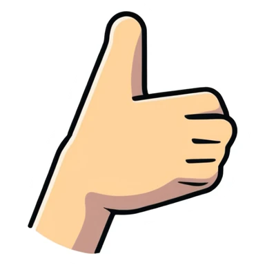 arm pointing downwards sticker