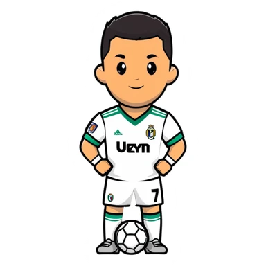 Cristiano Ronaldo, famous soccer player sticker