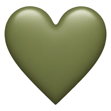 khaki green heart sticker