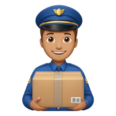 Hombre entregando paquetes (mensajero) sticker